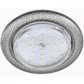 Cветильник встраиваемый ECOLA GX53 H4 без рефлектора серебристо-черная шагрень 38x106 Cветильник встраиваемый ECOLA GX53 H4 без рефлектора серебристо-черная шагрень 38x106