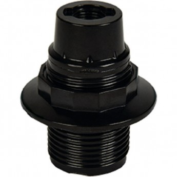 Патрон ECOLA BASE с кольцом карболит E14 Черный (1 из ч/б уп. по 10)