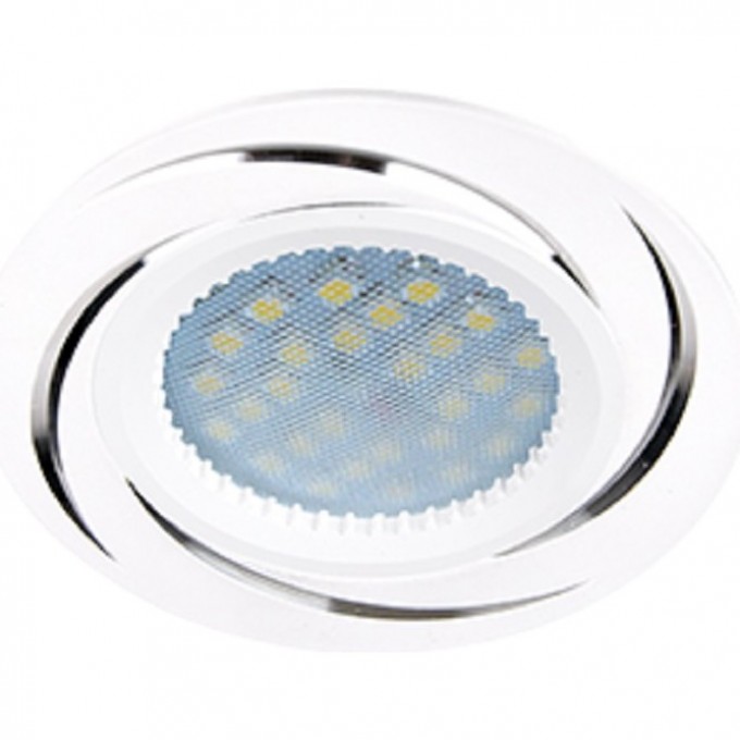 Светильник ECOLA MR16 DL3181 GU5.3 встр. литой (скрытый крепеж лампы) Белый/Алюм Вихрь 23x78 (кd74) FW1607EFF