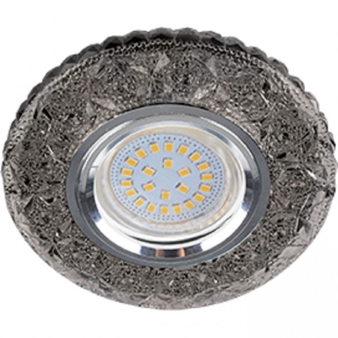 Светильник ECOLA MR16 LD7040 GU5.3 встр. искристый с подсветкой "Бабочки" Тонированный / Хром 25x95 FY16CBEFB