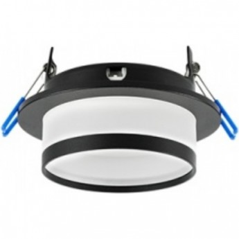 Светильник встраиваемый ECOLA GX53 H4 SP5372 с полосой черный матовый 110х65