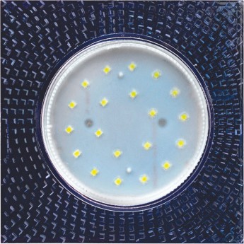 Встраиваемый светильник ECOLA GX53 H4 5319 GLASS FL53SGECB с черной мозаикой/фон черный/центр.часть хром 40x123x123 (к+)