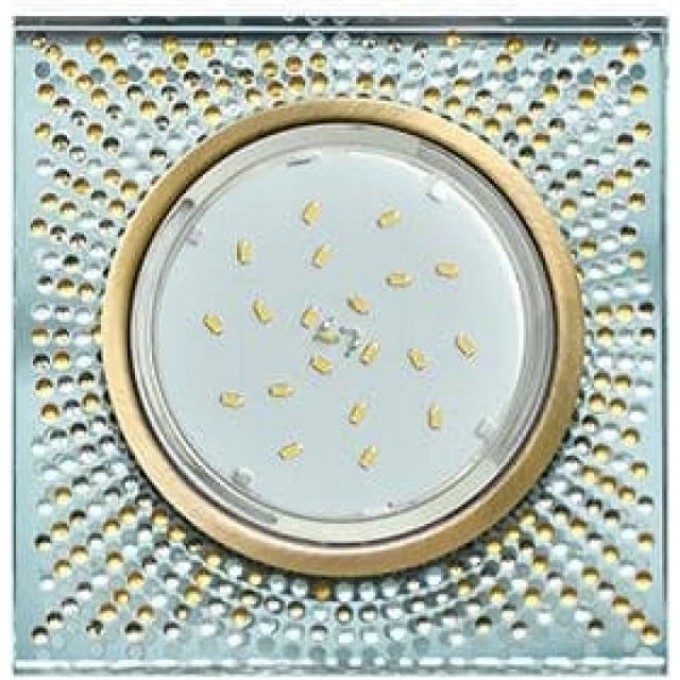 Встраиваемый светильник ECOLA GX53 H4 GLASS черненая бронза FQ53SGECB