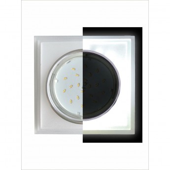 Встраиваемый светильник ECOLA GX53 H4 LD5315 GLASS SL53SSECH хром - матовый 38x120x120