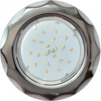 Встраиваемый светильник ECOLA H4 9014 FL81H4ECB GX53 "Звезда" черный хром-серебро Встраиваемый светильник ECOLA H4 9014 FL81H4ECB GX53 "Звезда" черный хром-серебро