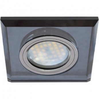 Встраиваемый светильник ECOLA MR16 DL1651 GLASS FB1651EFF черный, черный хром Встраиваемый светильник ECOLA MR16 DL1651 GLASS FB1651EFF черный, черный хром