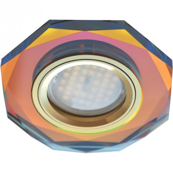 Встраиваемый светильник ECOLA MR16 DL1652 GLASS золото FM1652EFF