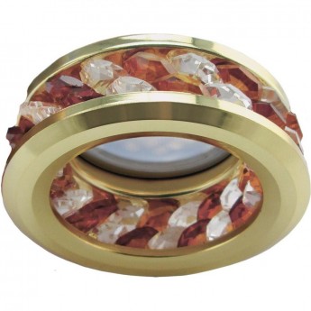 Встраиваемый светильник ECOLA MR16 DL1655 GU5.3 FA1655EFF прозрачный, янтарь, золото Встраиваемый светильник ECOLA MR16 DL1655 GU5.3 FA1655EFF прозрачный, янтарь, золото